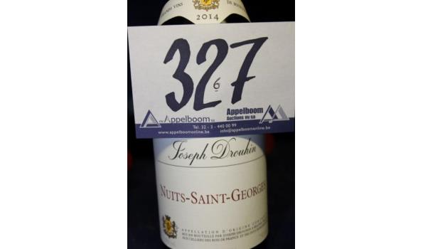 6 flessen wijn Bourgogne Nuits-Saint-Georges, Joseph Drouhin, 2014